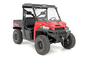 Polaris Ranger Crew XP 1000 EPS Northstar HVAC Edition Vented Full Windshield - Rough Country - Scratch Resistant - '17-'19